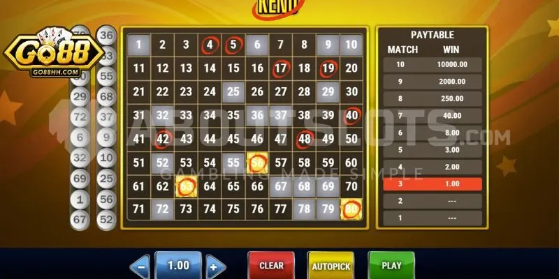 Xổ số Keno GO88 và cách chọn số 3 huong dan xo so keno go88